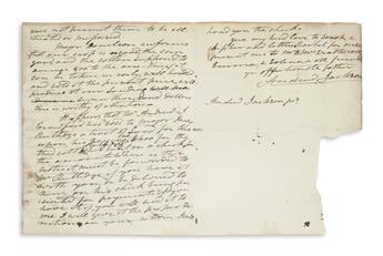 JACKSON, ANDREW. Autograph Letter Signed, as President, to his adoptive son Andrew Jackson, Jr.,